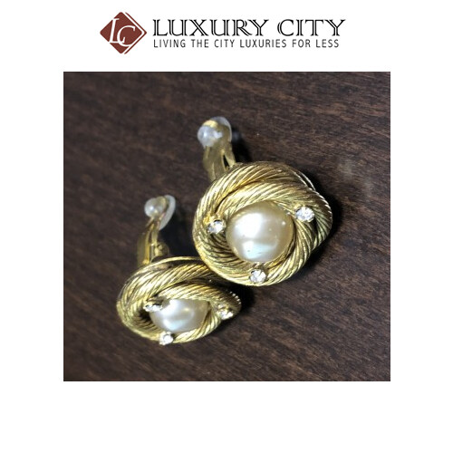 [Luxury City] Preloved Vintage Chanel Gold Plated Earring