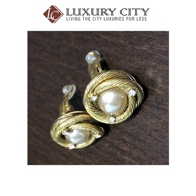 [Luxury City] Preloved Vintage Chanel Gold Plated Earring