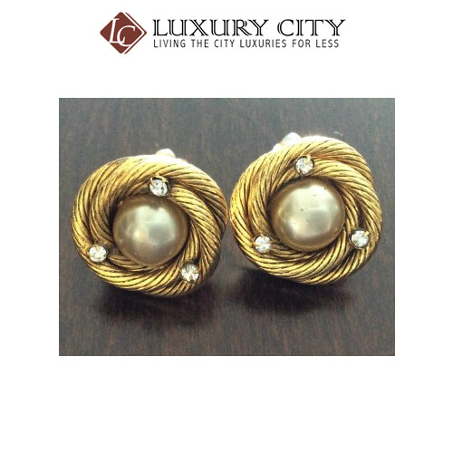 [Luxury City] Preloved Vintage Chanel Gold Plated Earring