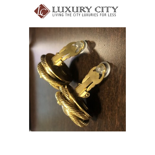 [Luxury City] Preloved Vintage Chanel Gold Plated Earring