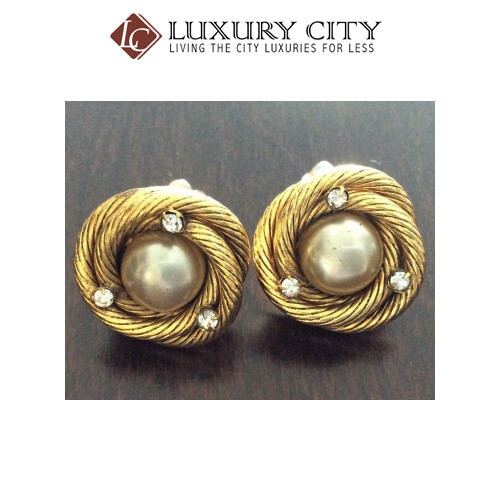 [Luxury City] Preloved Vintage Chanel Gold Plated Earring