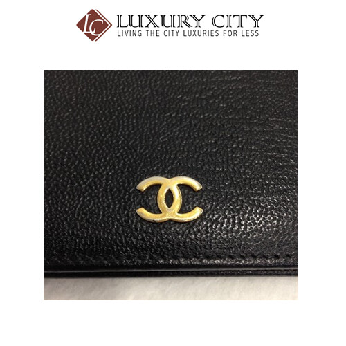 [Luxury City] Preloved Vintage Chanel Calf Leather Bifold Long Wallet