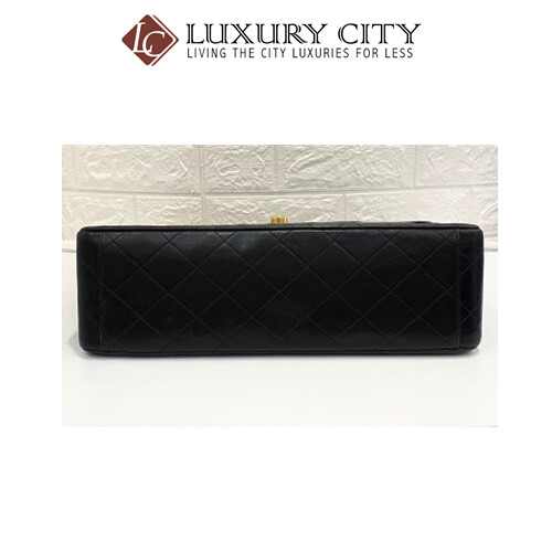[Luxury City] Preloved Vintage Chanel Double Flap Calf Skin With Gold Hardware