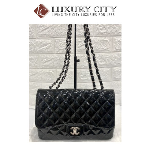 [Luxury City] Preloved Used Chanel Patent Leather Single Flap