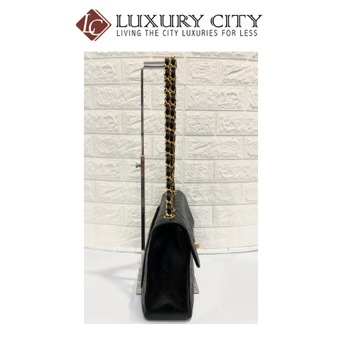 [Luxury City] Preloved Vintage Chanel Double Flap Calf Skin With Gold Hardware