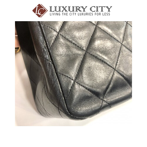 [Luxury City] Preloved Vintage Chanel Double Flap Calf Skin With Gold Hardware