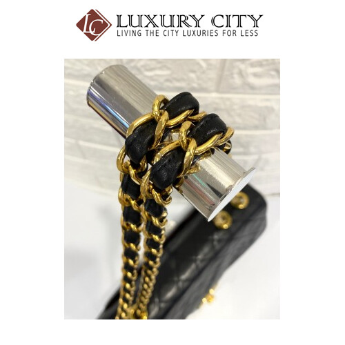 [Luxury City] Preloved Vintage Chanel Double Flap Calf Skin With Gold Hardware