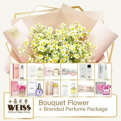 Weiss Florist Chamomile + Branded Perfume Package (Free Shipping! Only deliver in JB)