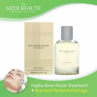 Medi Beaute Hydra Glow Facial + Branded Perfume ( Burberry Weekend Lady EDP 100ml) Package