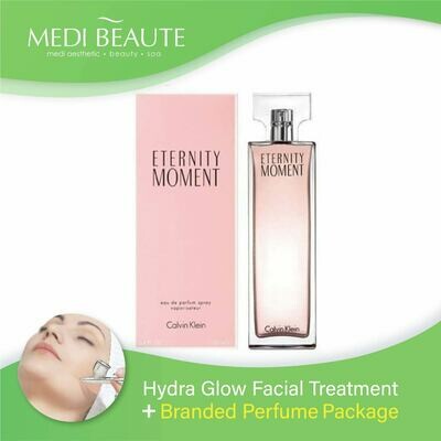 Medi Beaute Hydra Glow Facial + Branded Perfume ( Calvin Klein cK Eternity Moment Lady EDP 100ml) Package
