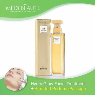Medi Beaute Hydra Glow Facial + Branded Perfume ( Elizabeth Arden 5th Avenue EDP Lady 125ml) Package