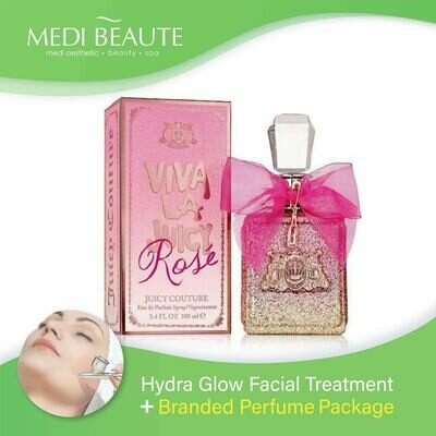 Medi Beaute Hydra Glow Facial + Branded Perfume ( Juicy Couture Viva La Juicy Rose EDP Lady 100ml ) Package