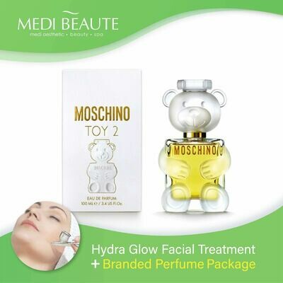 Medi Beaute Hydra Glow Facial + Branded Perfume ( Moschino Toy 2 EDP Lady 100ml ) Package