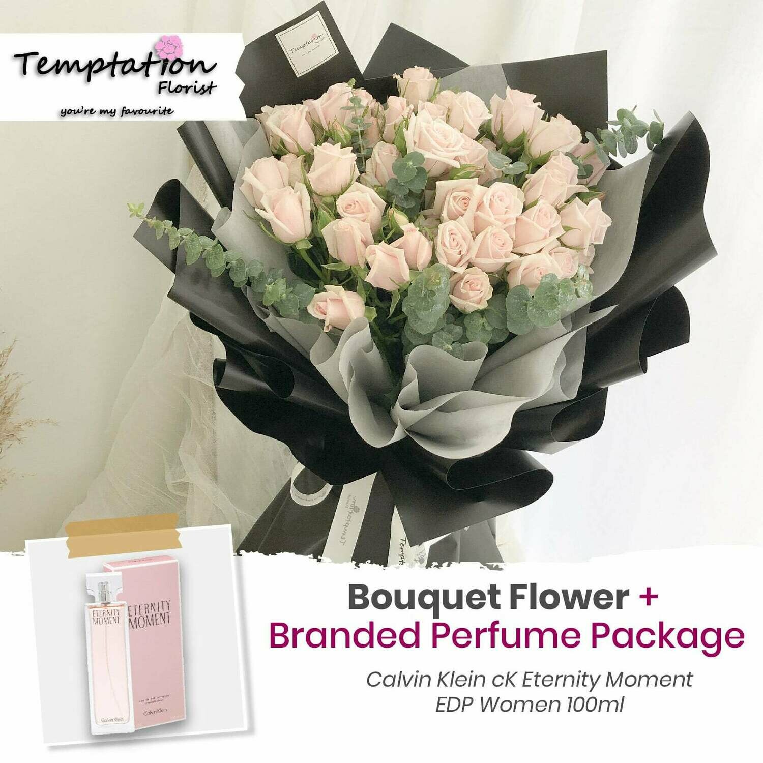Temptation Florist Lafre Bouquet+ Branded Perfume Package (Free Shipping! Only Deliver in Seremban)