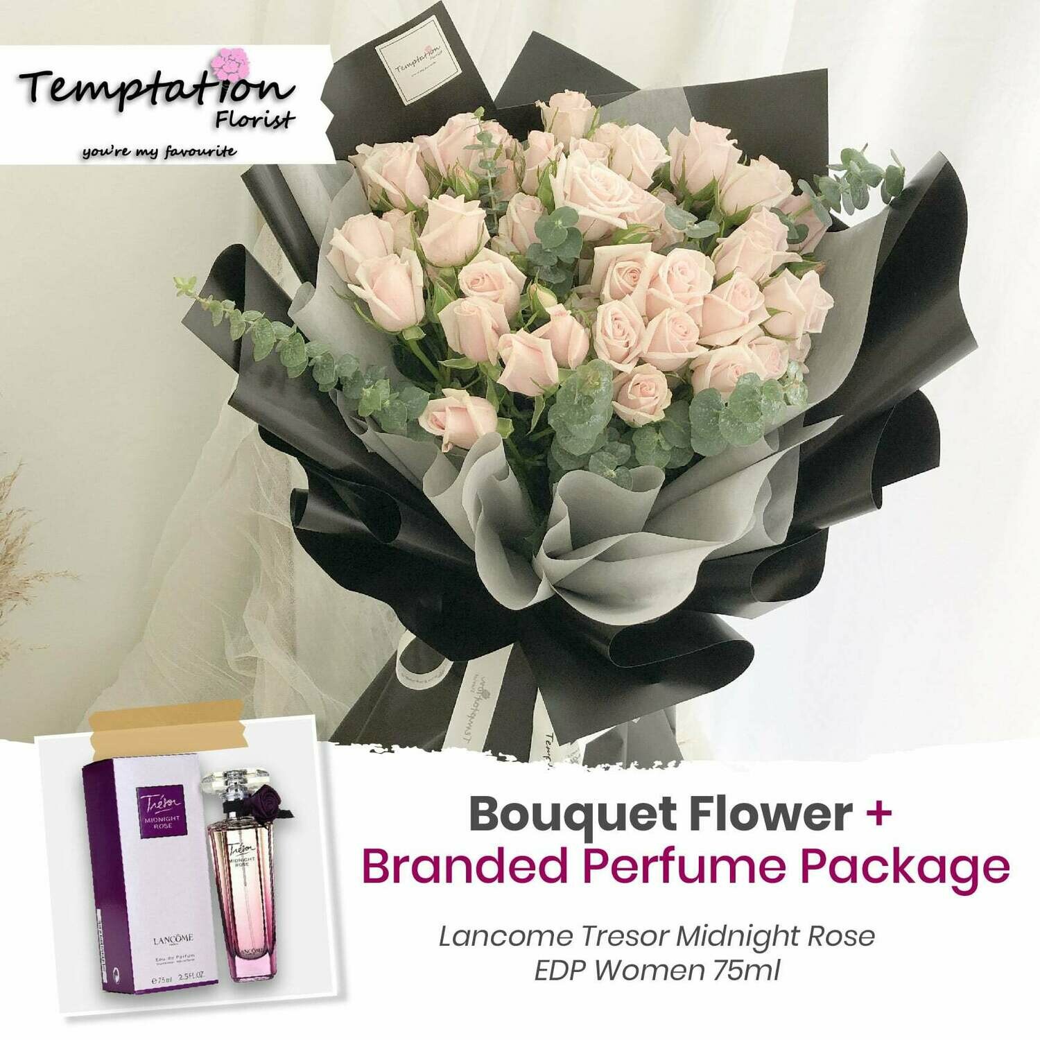 Temptation Florist Lafre Bouquet+ Branded Perfume Package (Free Shipping! Only Deliver in Seremban)