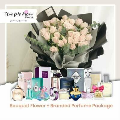 Temptation Florist Lafre Bouquet+ Branded Perfume Package (Free Shipping! Only Deliver in Seremban)