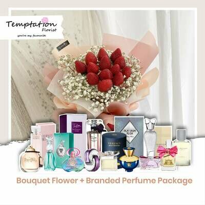 Temptation Florist Sweet Desire Bouquet+ Branded Perfume Package (Free Shipping! Only Deliver in Seremban)