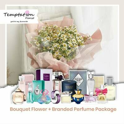 Temptation Florist Be Great Bouquet + Branded Perfume Package (Free Shipping! Only Deliver in Seremban)
