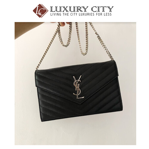 [Luxury City] Pre-Loved YSL Black Caviar Woc