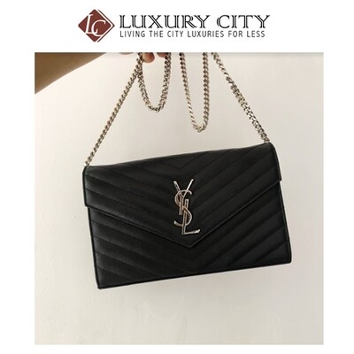 [Luxury City] Pre-Loved YSL Black Caviar Woc