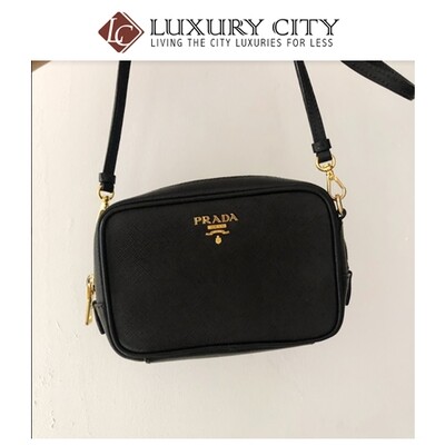 [Luxury City] Preloved Prada Mini Zip-Top Crossbody Bag