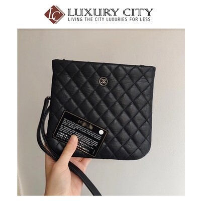 [Luxury City] Pre-Loved Channel Calf Leather Slim Bag