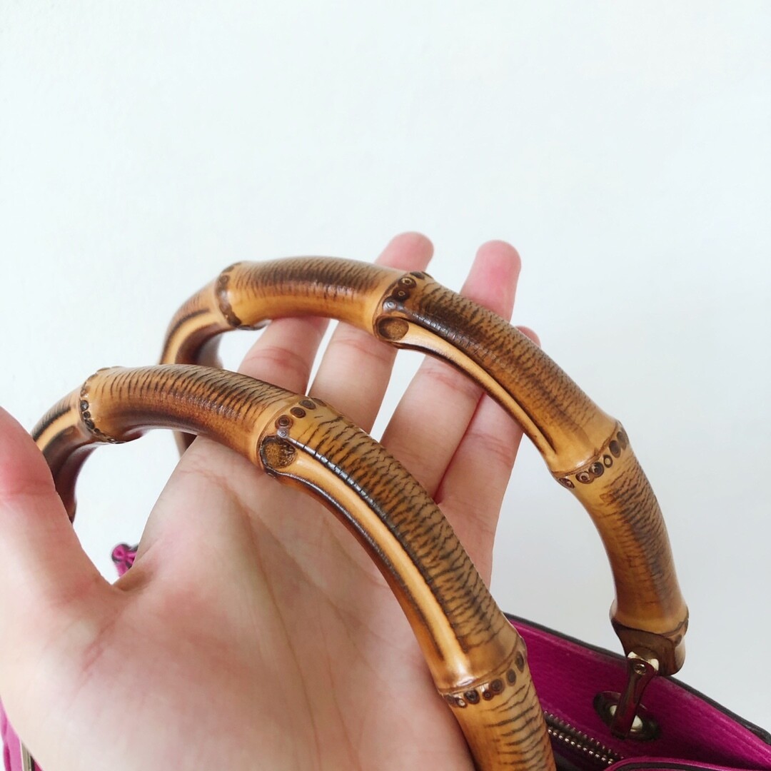 [Luxury City] Pre-Loved Gucci Bamboo 2 Ways Carry Bag,Medium Size
