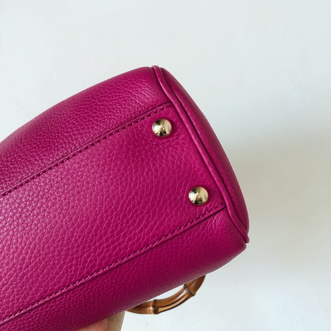 [Luxury City] Pre-Loved Gucci Bamboo 2 Ways Carry Bag,Medium Size