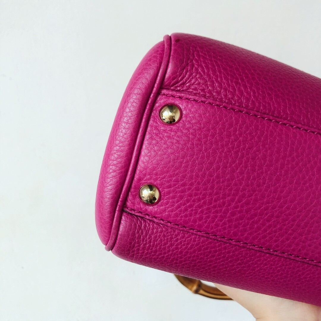 [Luxury City] Pre-Loved Gucci Bamboo 2 Ways Carry Bag,Medium Size