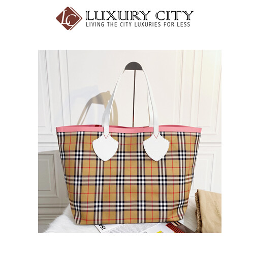 [Luxury City] Preloved Burberry The Giant Reversible Tote in Vintage Check
