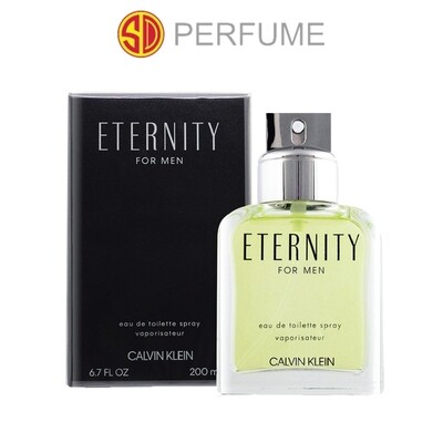 Calvin Klein cK Eternity EDT Men 200ml (BIGGEST SIZE)  (By: SD PERFUME)