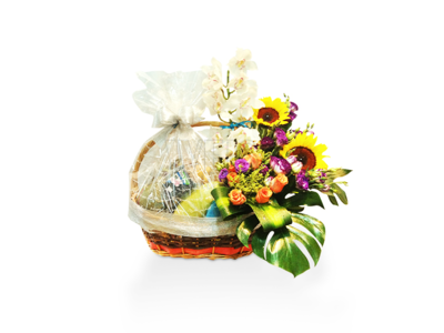 Fruits Basket &amp; Flowers (By: Weiss Flora &amp; Gift From JB)