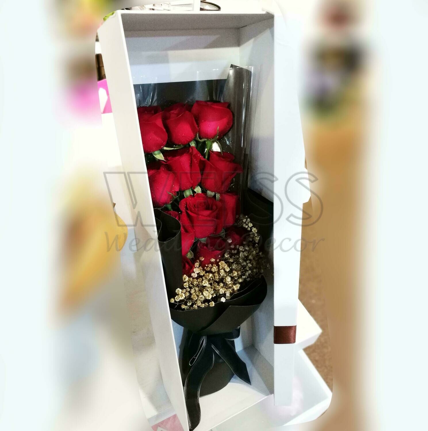 RED ROSES IN A BOX (By: Weiss Flora &amp; Gift From JB)
