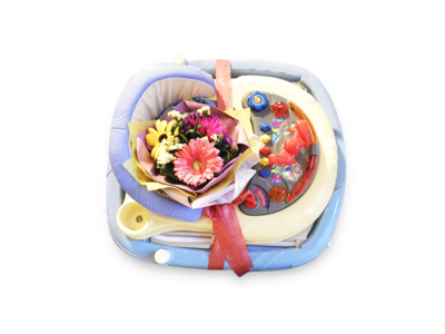 Baby Walker &amp; Flowers (By: Weiss Flora &amp; Gift From JB)