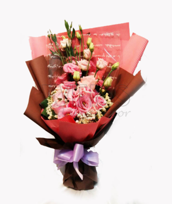 EUSTOMA AND ROSE BOUQUET (By: Weiss Flora &amp; Gift From JB)