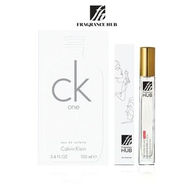 Calvin Klein cK One EDT Unisex 10ML Travel Size Perfume (Refill by Fragrance HUB) 🎁 FREE FH 15% Discount Voucher!