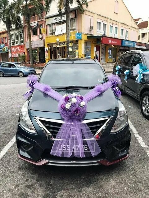 Bridal Car Deco Middle Flowers #7 (By: Temptation Florist from Seremban)