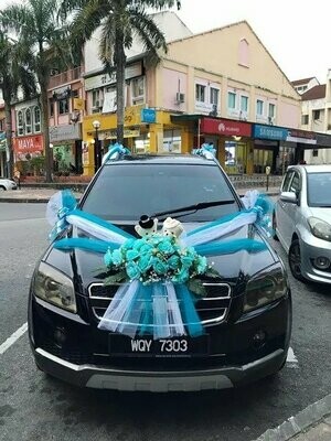 Bridal Car Flowers + Wedding Bear #6 (By: Temptation Florist from Seremban)