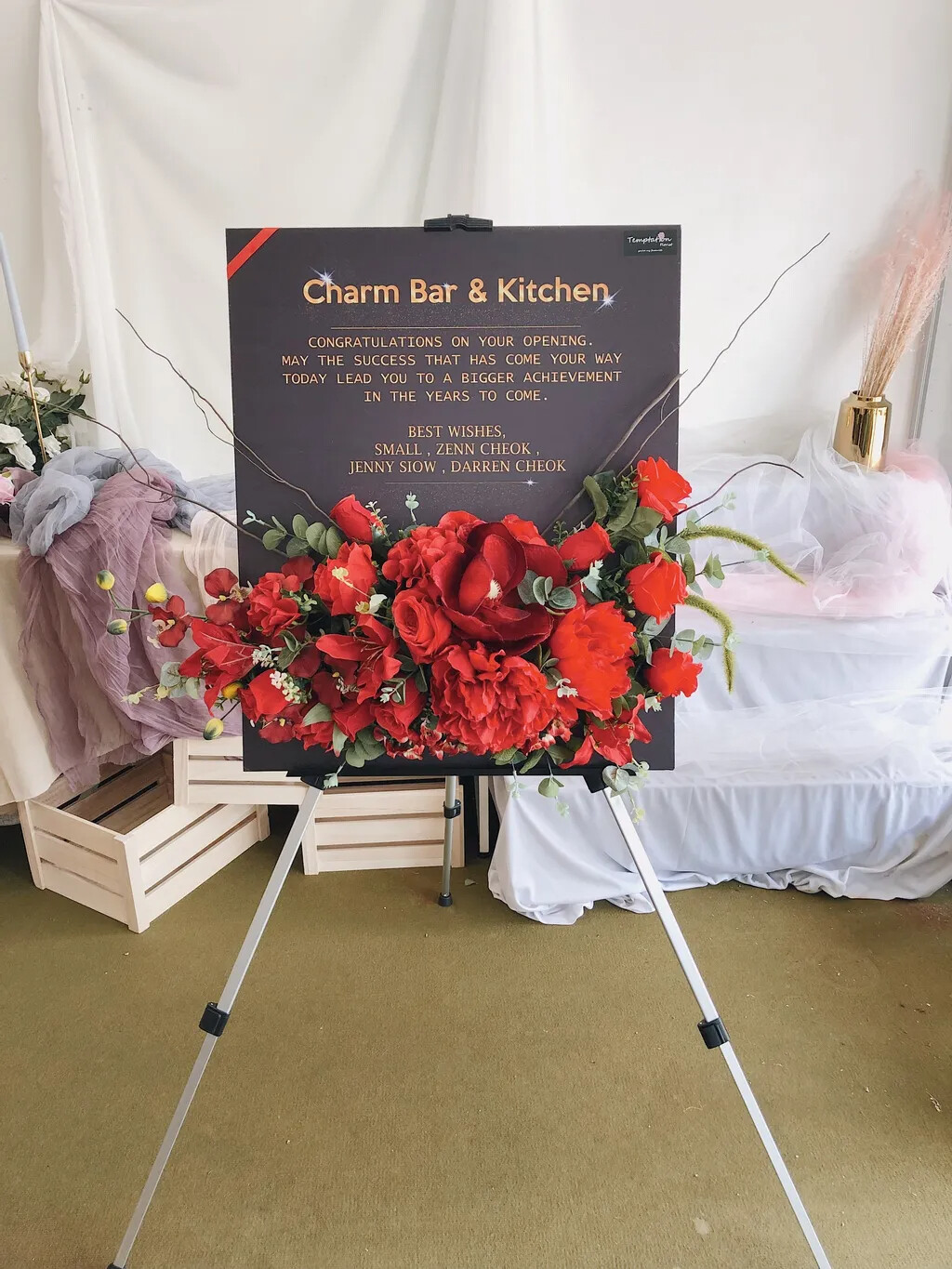 Hollywood Grand Opening Flower Stand II (By: Temptation Florist from Seremban)