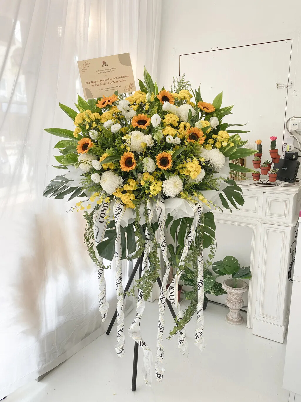 Froze Condolence Flower Stand (By: Temptation Florist from Seremban)