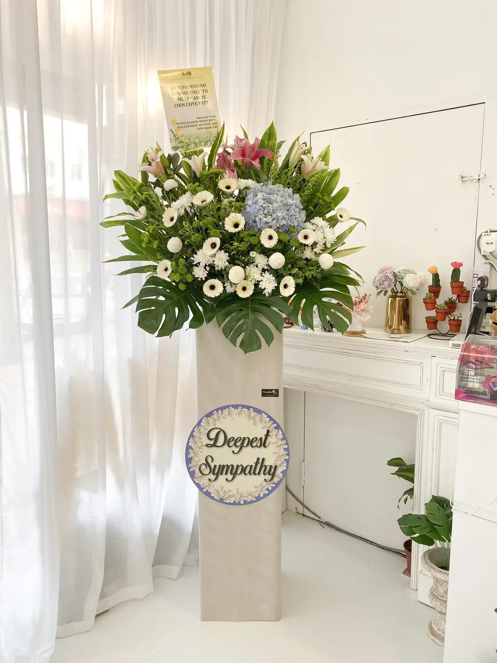 Mous Condolence Flower Stand (By: Temptation Florist from Seremban)