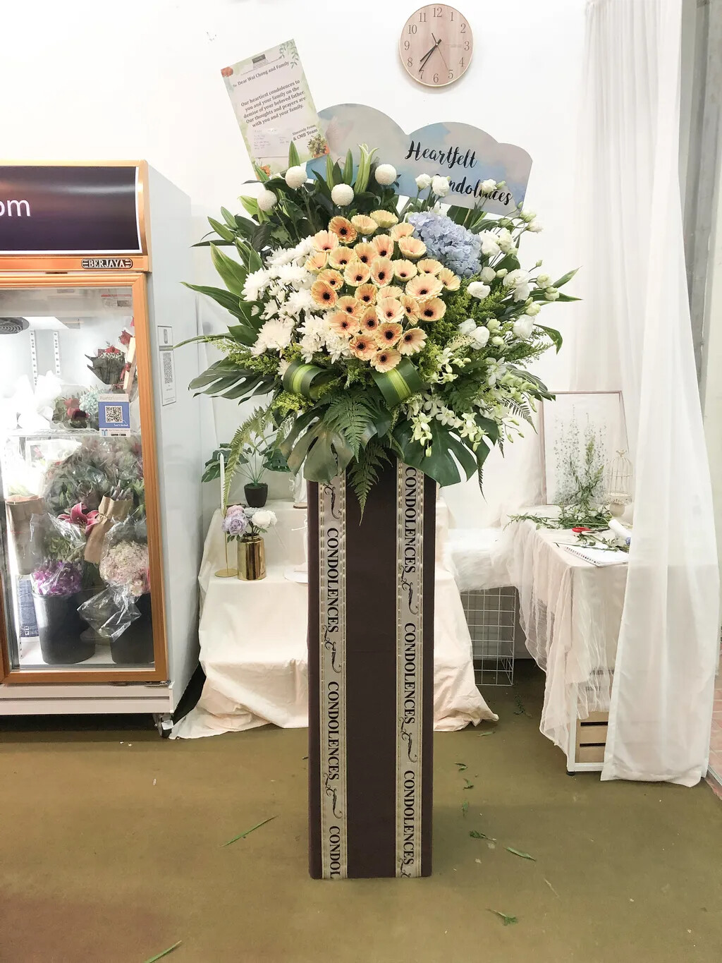 Laurel Condolence Flower Stand (By: Temptation Florist from Seremban)