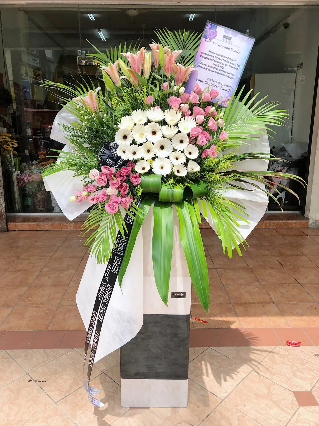 Eternal Condolence Flower Stand (By: Temptation Florist from Seremban)
