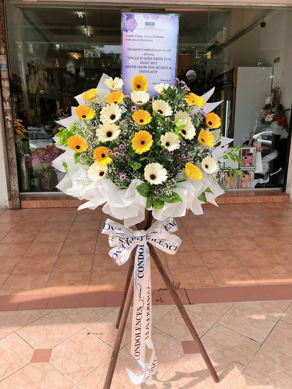 Yallous Condolence Flower Stand (By: Temptation Florist from Seremban)
