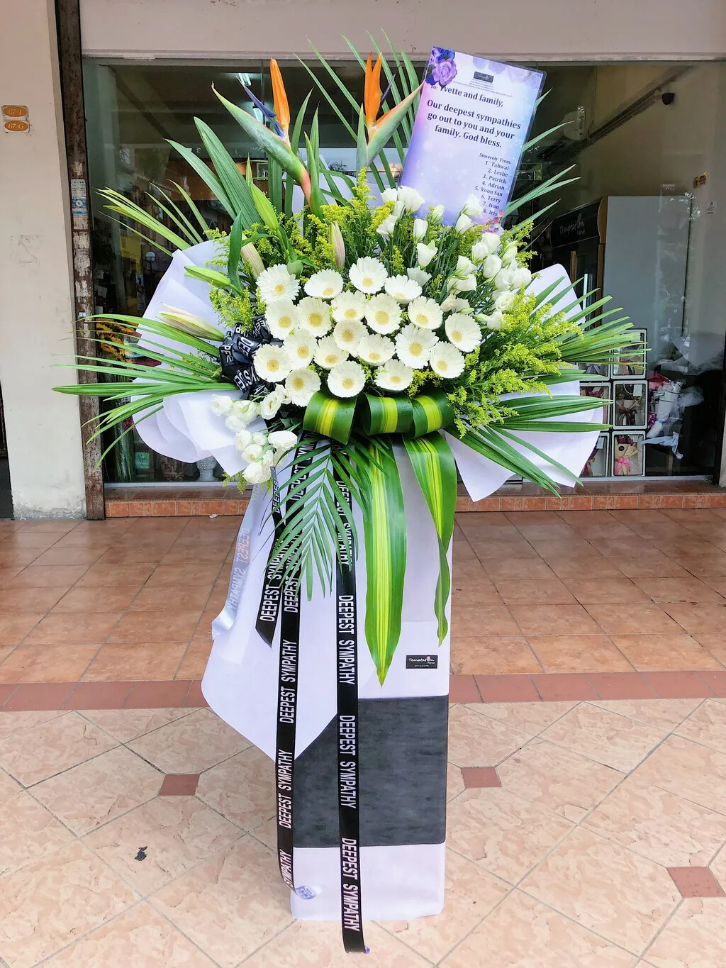 Meanes Condolence Flower Stand (By: Temptation Florist from Seremban)