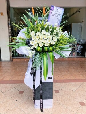 Meanes Condolence Flower Stand (By: Temptation Florist from Seremban)
