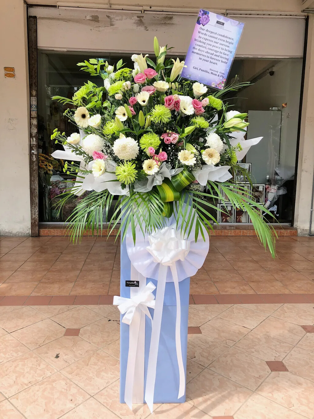 Providence Condolence Flower Stand (By: Temptation Florist from Seremban)