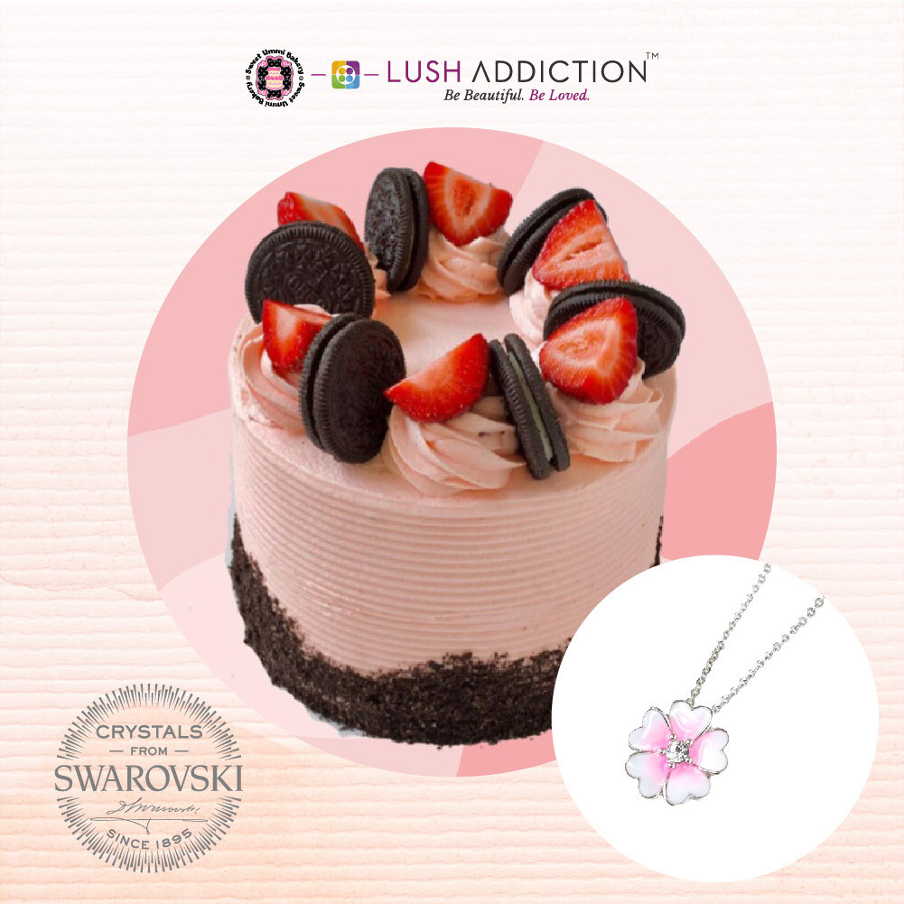 Strawberry Oreo Cake + Lush Primrose Necklace Bundle Deal(By: Sweet Ummi Bakery from JB)