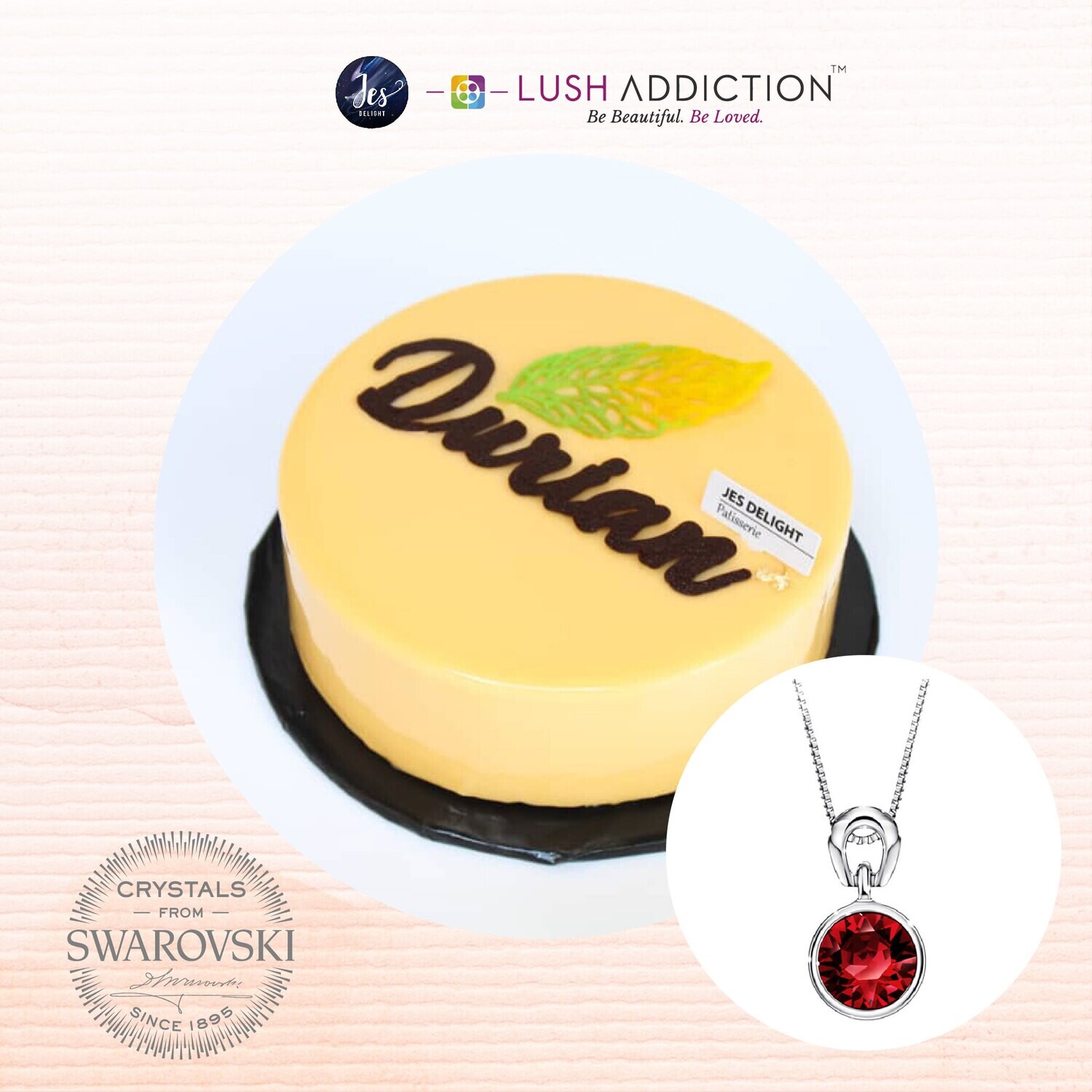 Durian Cake + Lush Solitaire Birthstone Necklace Bundle Deal (By: JES Delight from JB)