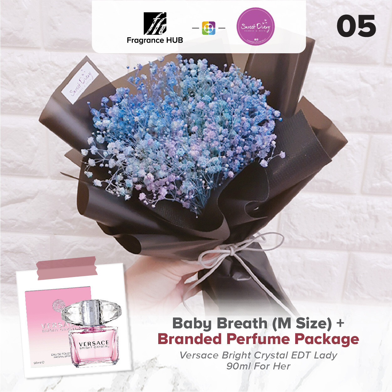 Baby Breath (M Size) + Fragrance Hub Branded Perfume (By: Sweet Diary from Puchong)